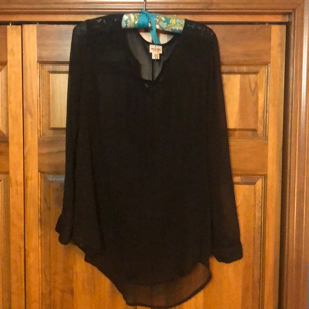 Sheer black shirt